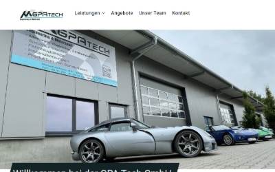 Top of the website for GPA-Tech GmbH