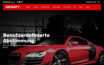 Top of the website for EcuShift Chiptuning
