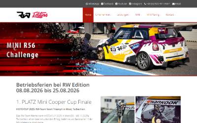 Top of the website for RW Edition Inh. Robert Wehlandt