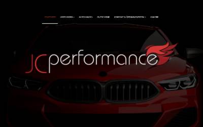 Top of the website for JC Performance