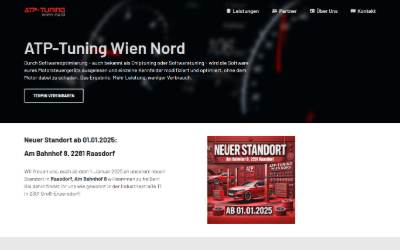 Top of the website for ATP-Tuning Wien Nord