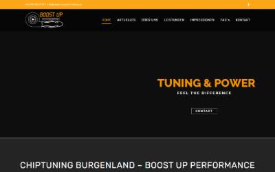 Top of the website for Boost Up Performance | Chiptuning Burgenland | Chiptuning Auto, Motorrad, LKW und Traktor