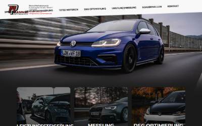 Top of the website for Mannsi Performance e.U.