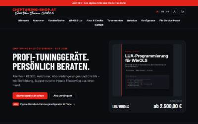 Top of the website for Chiptuningshop - Chiptuning - Motortuning - Kundenflasher - Tuningtools - Müllner Motorsport GmbH