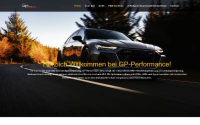 Top of the website for GP-Performance