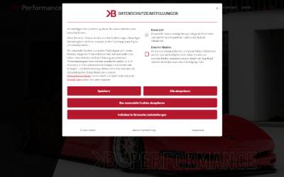 Top of the website for KB-Performance GmbH / KB-Cars
