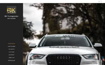 Top of the website for RK Tuningcenter