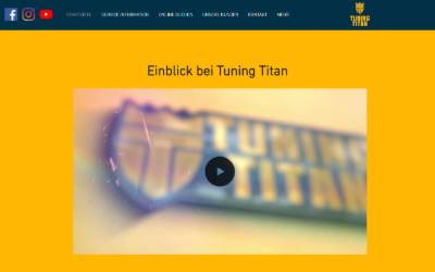 Top of the website for Tuning Titan