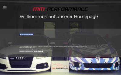 Top of the website for MM-Performance