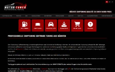 Top of the website for Chiptuning Motor-tuner.at