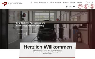 Website preview for p-performance.at