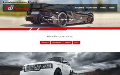 Top of the website for SW-Performance Chiptuning aus Österreich