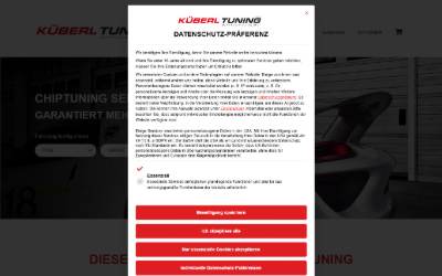 Website preview for Küberl Tuning GmbH