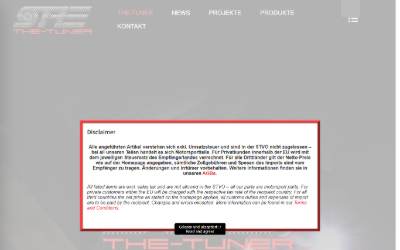 Website preview for THE-Tuner
