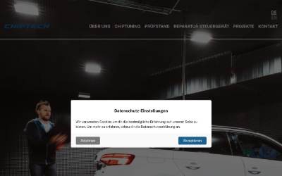 Website preview for Chiptech ING. Alexander Oberlechner