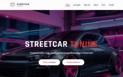 Top of the website for Streetcar-Tuning