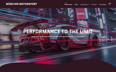 Top of the website for Würcher Motorsport Kärntner Reifenstadl
