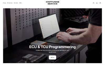 Top of the website for Chiptuning-Service ApS