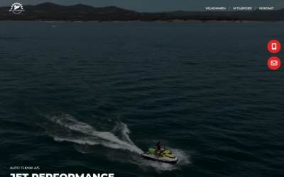 Top of the website for JET Performance, Værksted, reparation af Jetski og Vandscooter