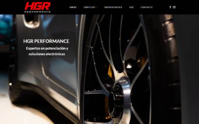 Top of the website for HGR Performance Reprogramar y optimizar Centralitas en Cantabria