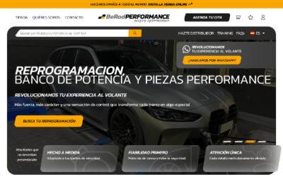 Top of the website for Berod performance