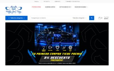 Top of the website for Málaga Sport Tuning