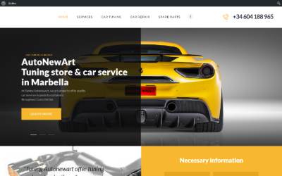 Top of the website for Tuning AutoNewArt S.L.