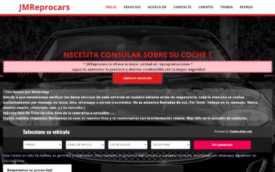 Top of the website for JMReprocars Motor reprogramaciones potencia consumo reprogramar coche moto camion clonar reparacion de centralitas diagnosis