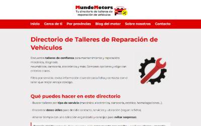 Top of the website for Mundo Motors - Reprogramación de vehículos