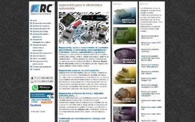 Top of the website for RC - Reparación centralitas, S.L.