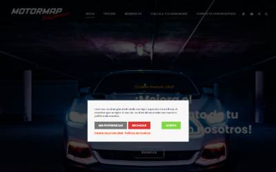 Top of the website for Motormap Performance