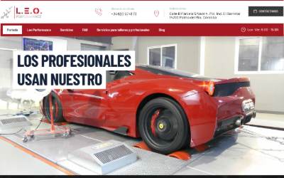 Top of the website for Leo Performance