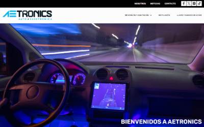 Top of the website for AETRONICS, Reparación de centralitas de coches y cerrajería de coches