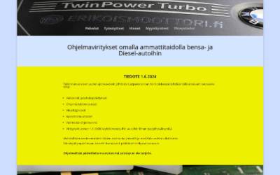 Top of the website for Erikoismoottori Airaksinen Ky