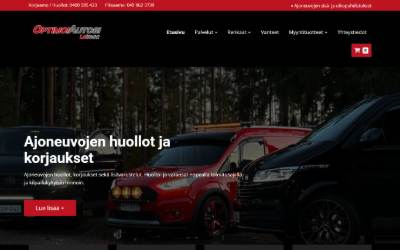Top of the website for OptimoiAutosi Loimaa / Loimaan Autofiksaus