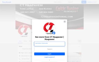 Top of the website for CT Haapavesi