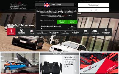 Top of the website for Schmiedmann Suomi - Specialist in BMW