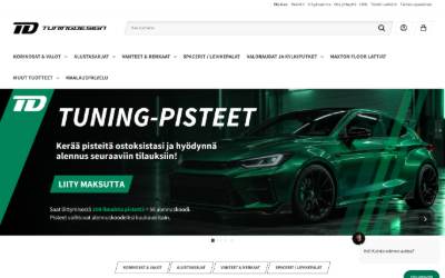 Top of the website for Tuning Design