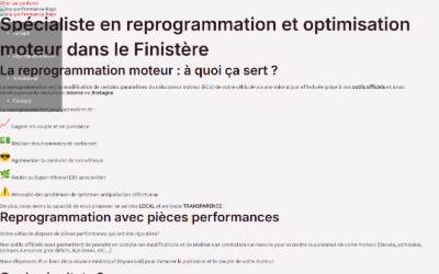 Top of the website for MJ Performance