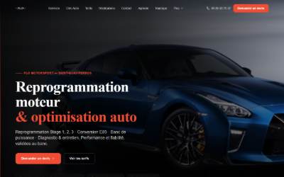 Top of the website for Flo Motorsport