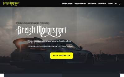 Top of the website for Breizh Motorsport