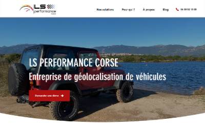 Top of the website for ls performance corse