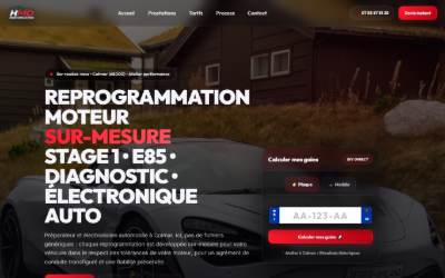 Top of the website for HMD PERFORMANCE — Reprogrammation moteur Colmar
