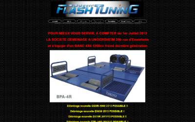 Top of the website for FLASH TUNING