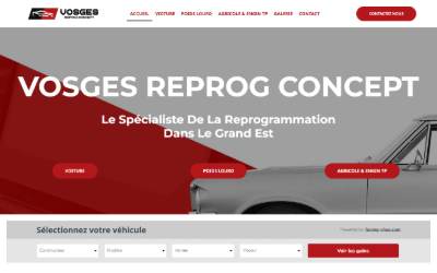 Top of the website for Vosges Reprog Concept