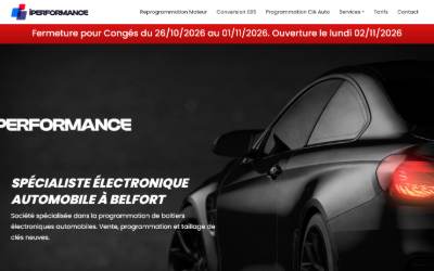 Top of the website for Iperformance