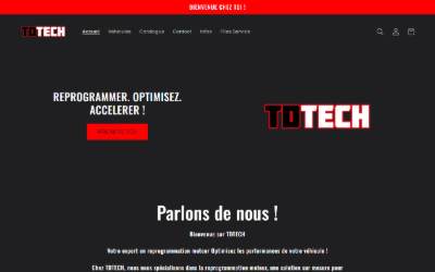 Top of the website for TDTECH