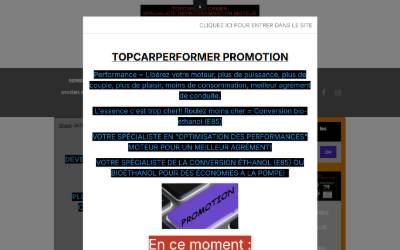 Top of the website for Top Car Performer reprogrammation moteur / conversion bio-éthanol (E85) Var Toulon Marseille