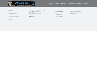 Top of the website for OPR Opale Performance Reprogrammation
