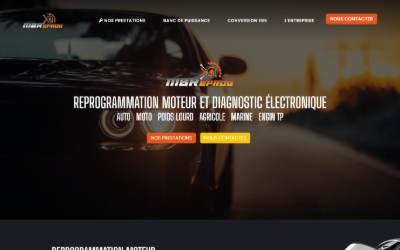 Top of the website for MB REPROG - ESQUELBECQ - DIAGNOSTIC ET REPROGRAMMATION